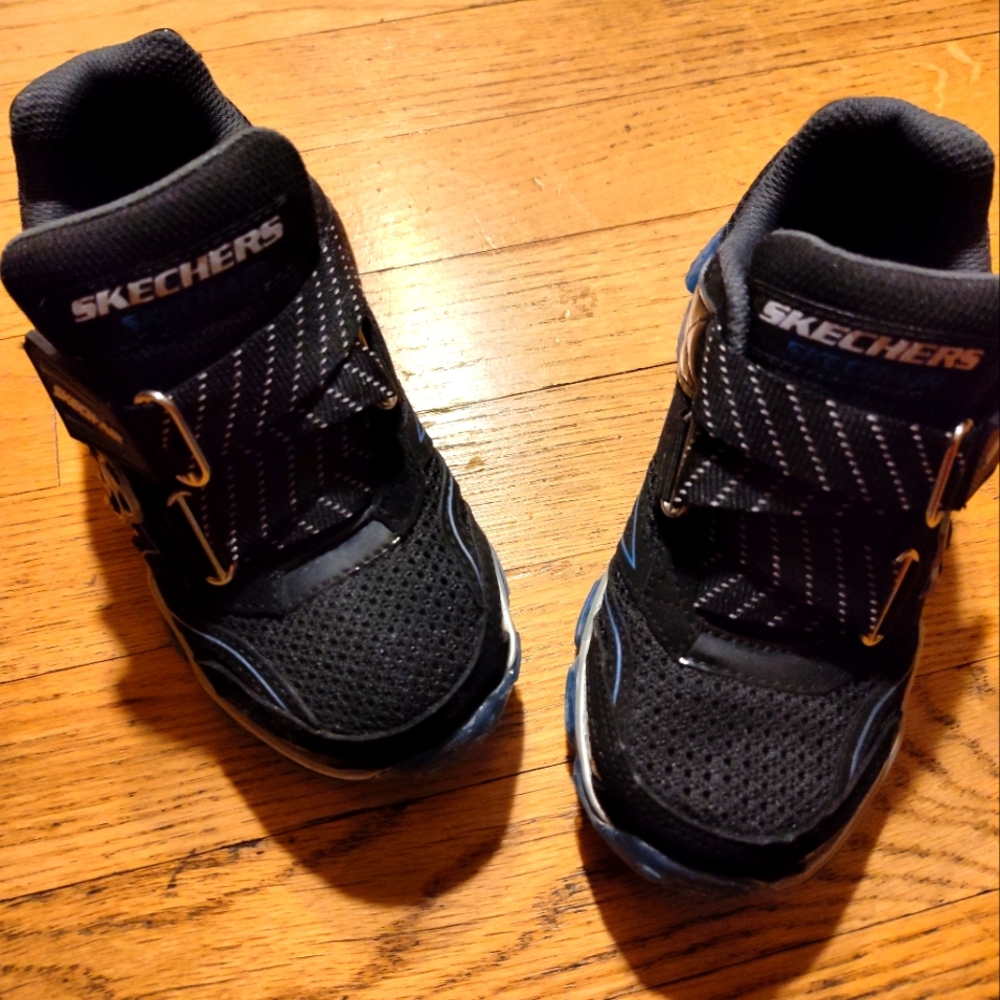 Black Sketchers boys shoes